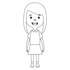 cute and little girl vector illustration design