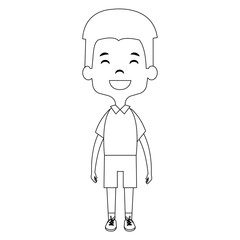 cute and little boy vector illustration design