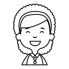 cute and little girl vector illustration design