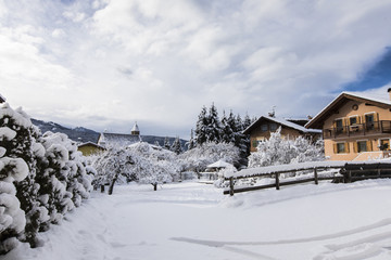 Fototapeta na wymiar Cavalese, Val di Fiemme, Trentino Alto Adige, Italy, Europe