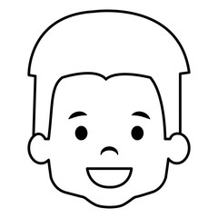 Obraz na płótnie Canvas cute and little boy head vector illustration design