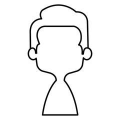 cute and little boy shirtless vector illustration design