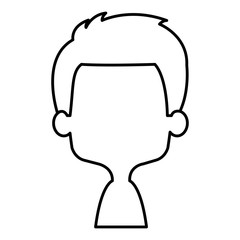 cute and little boy shirtless vector illustration design