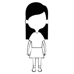 cute and little girl vector illustration design