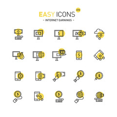 Fototapeta na wymiar Easy icons 41d Internet earnings