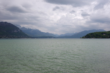 Naklejka na ściany i meble View of the lake of Annecy