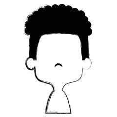 cute and little boy shirtless vector illustration design