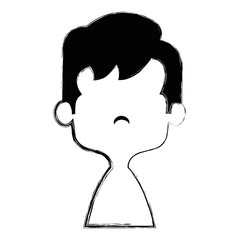 cute and little boy shirtless vector illustration design