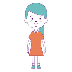 cute and little girl vector illustration design