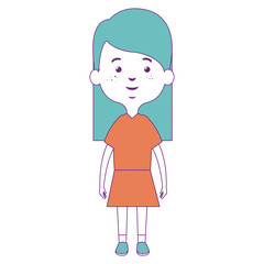cute and little girl vector illustration design