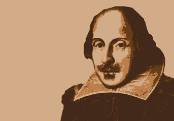 Shakespeare - écrivain - portrait - personnage célèbre - théâtre - littérature - personnage - poète - obrazy, fototapety, plakaty