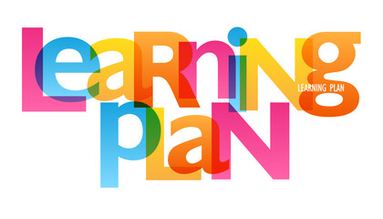 LEARNING PLAN Colourful Vector Letters Icon