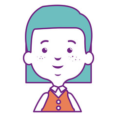 cute and little girl vector illustration design