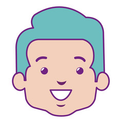 Obraz premium cute and little boy head vector illustration design