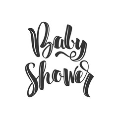 vector inscription Baby Shower on white background
