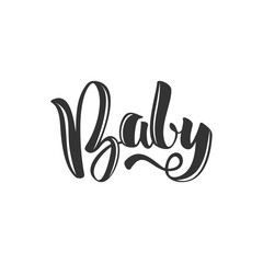 vector inscription Baby  on white background