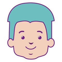 cute and little boy head vector illustration design