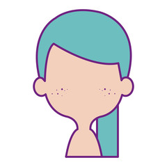 cute and little girl shirtless vector illustration design