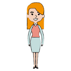 cute mother avatar character vector illustration design