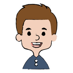 cute and little boy vector illustration design