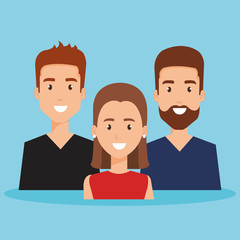 Fototapeta premium group of people avatars characters vector illustration design