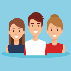 Fototapeta premium group of people avatars characters vector illustration design