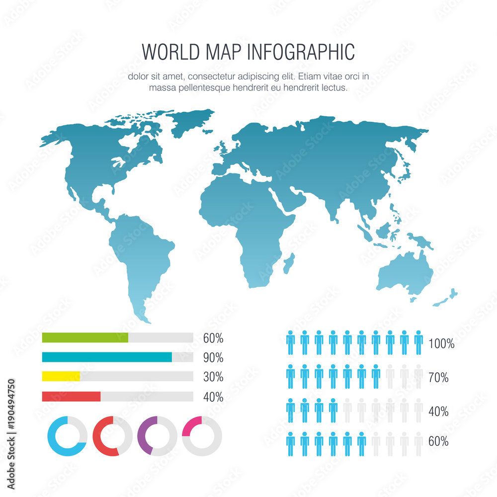 Canvas Prints world planet infographic icons vector illustration design