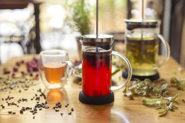 Organic tea with herbal and fruits