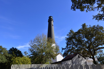 The Ancient lighthouse at Pensacola, Florida.
