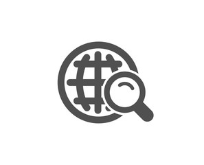 Obraz premium Global Search simple icon. World or Globe sign. Website search engine symbol. Quality design elements. Classic style. Vector