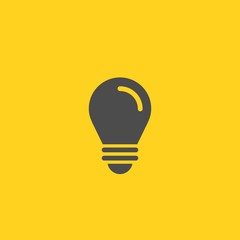 Bulb flat vector icon. Idea flat vector icon