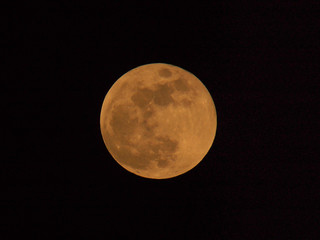 Supermoon of January 31 2018 taken in the UK. Sepia filter added for reddish effect.