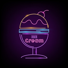 Ice cream neon sign