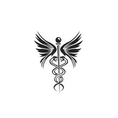 minimal logo of doctors symbol vector illustration.