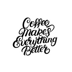 Coffee a hug in a mug hand written lettering with coffee cup, light rays, sunburst.