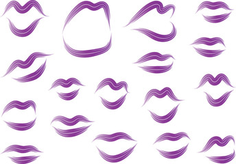 lips design wall paper