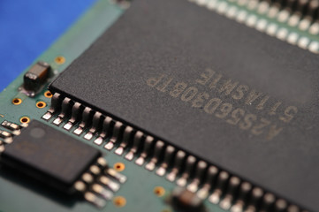 Fototapeta na wymiar Detail RAM of computer