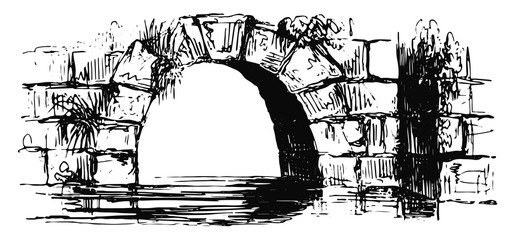 Obraz premium Brücke und Fluss - bridge and river