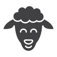 Sheep glyph icon, easter and holiday, lamb sign vector graphics, a solid pattern on a white background, eps 10.