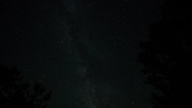 Time lapse shot of starry sky at night