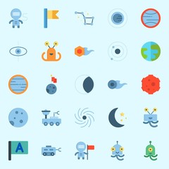 Icons set about Universe with earth, comet, black hole, orbit, constellation and venus © Orxan