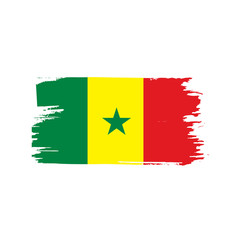 Senegal flag, vector illustration