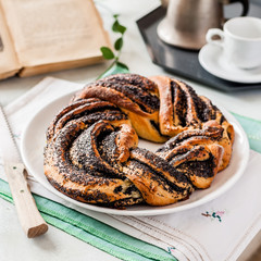 Poppy Seed Braided Babka Wreath