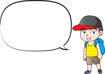 kids with speech bubble background