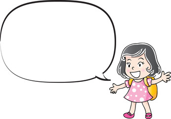 kids with speech bubble background