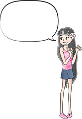 kids with speech bubble background