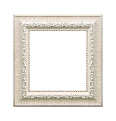 White frame isolated on white background.