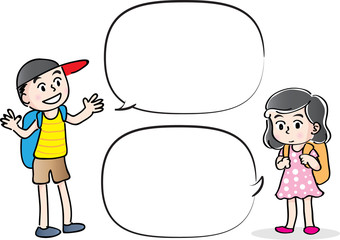 kids with speech bubble