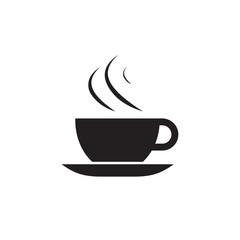 Vector flat illustration, coffee or tea cup  icon.