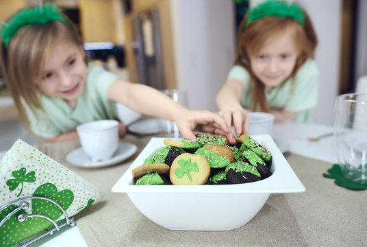 Defocused Girl Reaching For Cookies